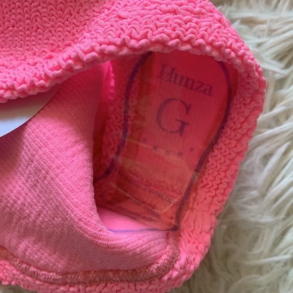 NWT hunza g duo twist front 2 piece bikini set in lilac/bubblegum - Picture 6 of 7